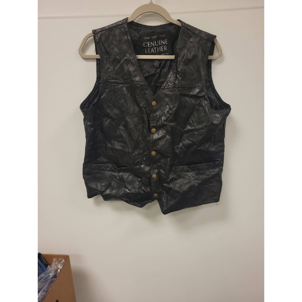 Navarre Leather Company Mens Genuine Leather‎ Vest Size M